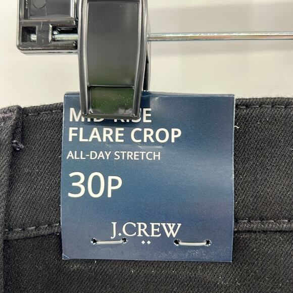 J. Crew Women's Mid-Rise Flare Crop All Day Stretch - Black - 30P - NWT - Picture 10 of 11